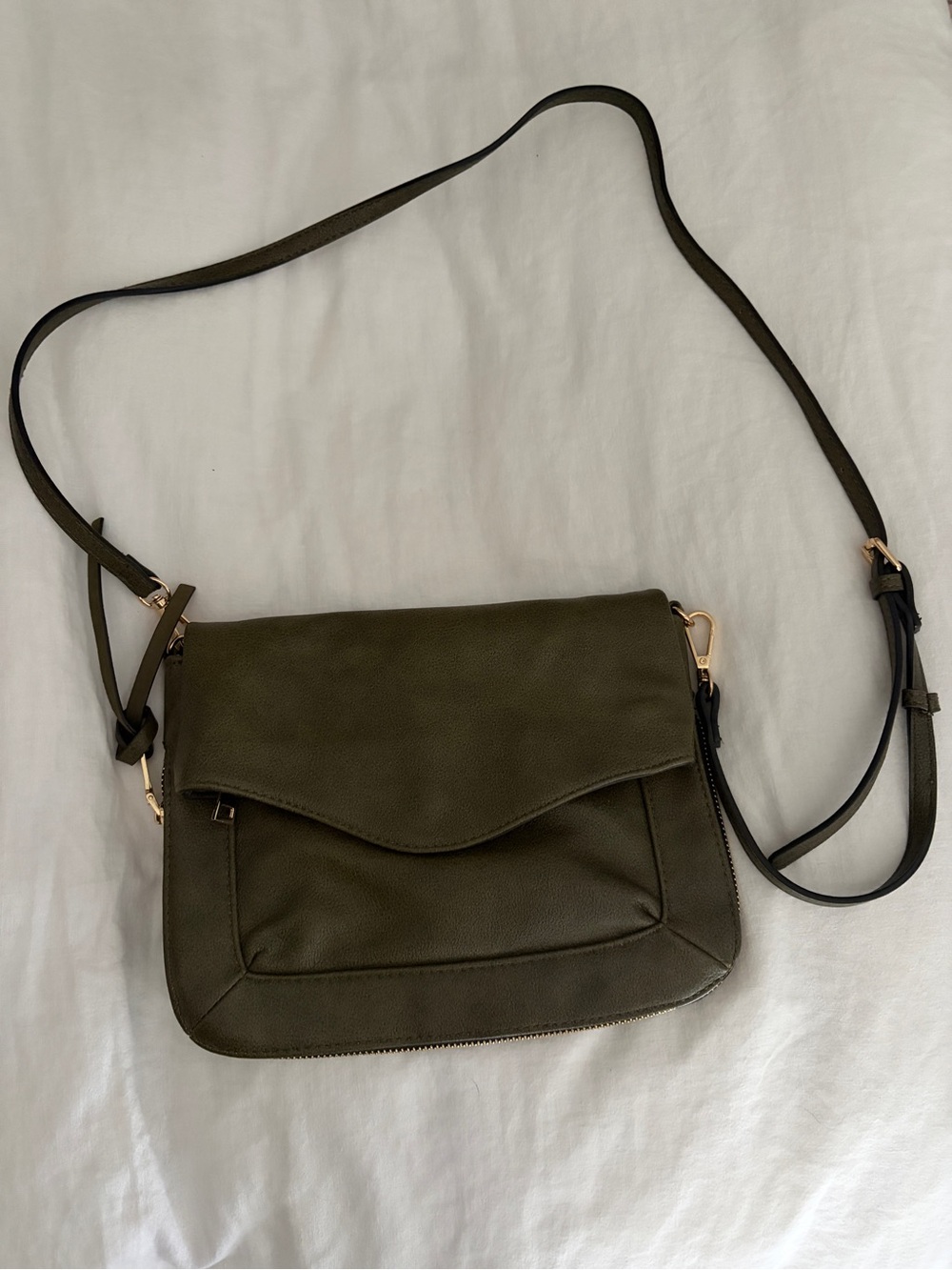 Olive Green Crossbody Shoulder Bag
